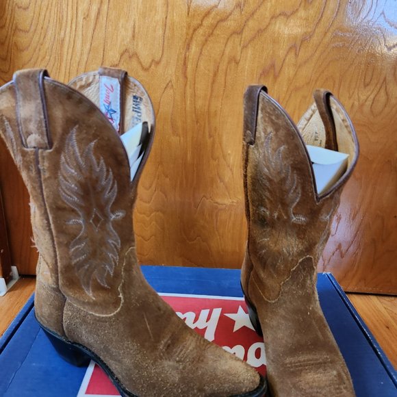 Tony Lama Suede Cowboy Boot (L: Jessica Alba) - Picture 2 of 4